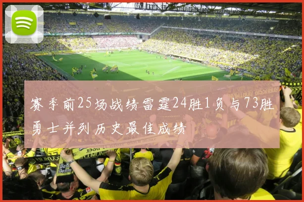 赛季前25场战绩雷霆24胜1负与73胜勇士并列历史最佳成绩