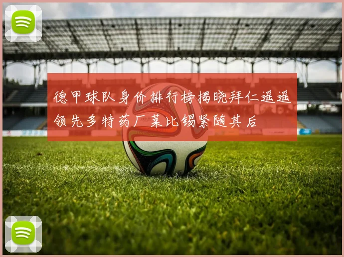 德甲球队身价排行榜揭晓拜仁遥遥领先多特药厂莱比锡紧随其后